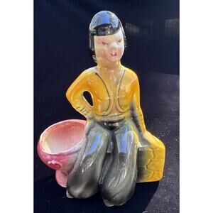 Vintage Vase Arabic Arabia Girl Jugs 6” Pantaloons Hollywood 1930 1940 -2